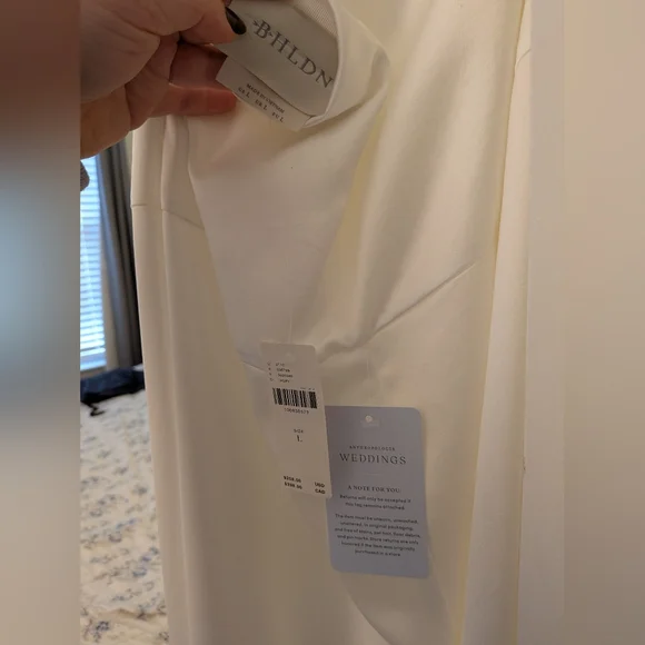 BHLDN Ivory Satin Halter Dress - Picture 4 of 4